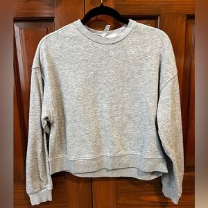 H&M Light Gray Divided Crewneck Top